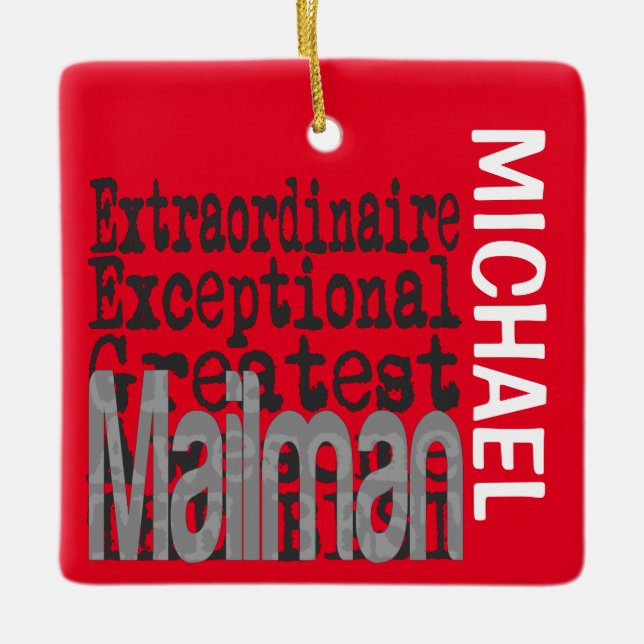 Ornamento de cerâmica PERSONALIZADA Extraordinário (Frente)