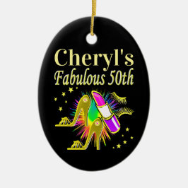 ORNAMENTO DE CERÂMICA PERSONALIZADO 50 E DIVA FABULOSA