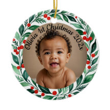 ornamento de cerâmica personalizado com foto de na