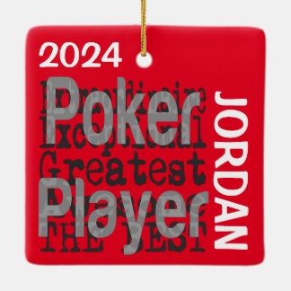 Ornamento De Cerâmica PERSONALIZADO Extraordinário do Leitor de Poker