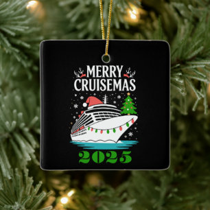Ornamento De Cerâmica Personalizado Feliz Cruisemas Navio de Cruzeiro Fa