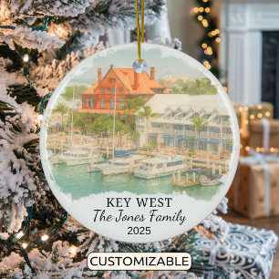 Ornamento De Cerâmica Personalizado Key West Ornament, Flórida