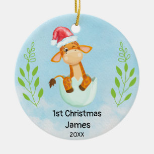 Ornamento De Cerâmica Personalizado Meu Primeiro Menino De Natal De 2021