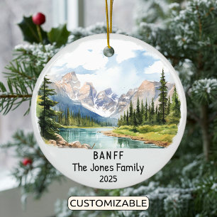 Ornamento De Cerâmica Personalizado Ornament Banff, Canadá
