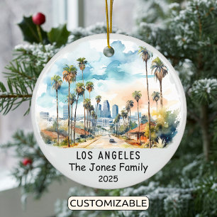 Ornamento De Cerâmica Personalizado Ornament de Los Angeles, Califórnia