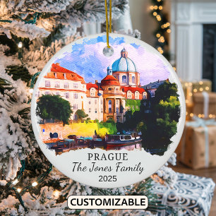 Ornamento De Cerâmica Personalizado Ornament de Praga, República Checa