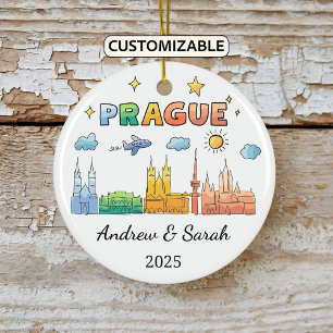 Ornamento De Cerâmica Personalizado Ornament de Praga, República Checa