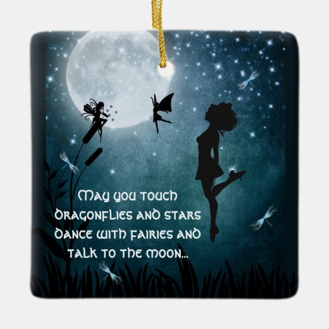 Ornamento De Cerâmica Personalizado Que Possa Dançar Com Fairies Irish D (Frente)