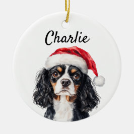 Ornamento De Cerâmica Personalizado Rei Charles Spaniel
