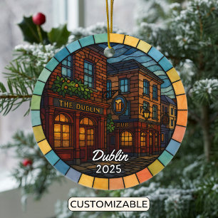 Ornamento De Cerâmica Personalizado Sested Glass Dublin Irlanda