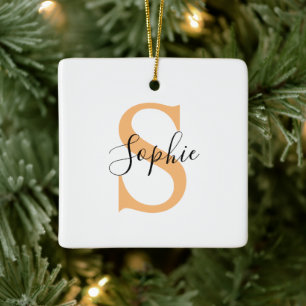 Ornamento De Cerâmica Personalizado Seu Nome, Nome Personalizado, Presen