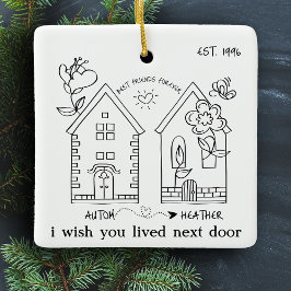 Ornamento De Cerâmica Personalizar melhor imagem de amigo personalizada