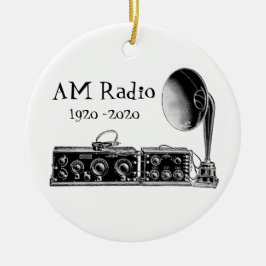 Ornamento De Cerâmica Personalizar Receptor de Rádio Vintage AM