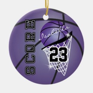 Ornamento De Cerâmica Personalizar Superstar Basquete - Roxo