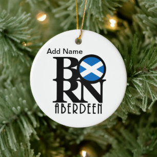 Ornamento De Cerâmica Personalizável NASCER Aberdeen Scotland