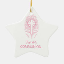 Personalize, Cruz da Primeira Comunhão Rosa Hóstia