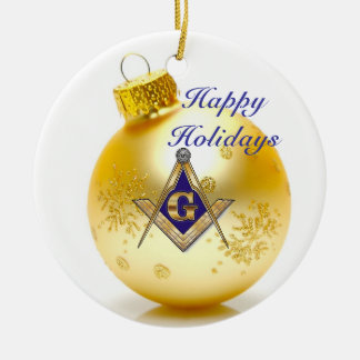 Ornamento De Cerâmica Personalize o emblema maçónico