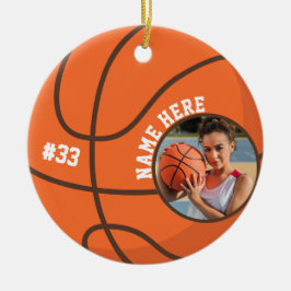 Ornamento De Cerâmica Personalized Basketball Ornaments Christmas Player