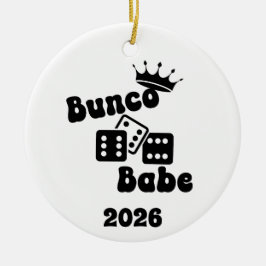 Ornamento De Cerâmica Personalized Bunco Babe Ornament
