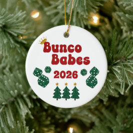 Ornamento De Cerâmica Personalized Bunco Babes Ornament