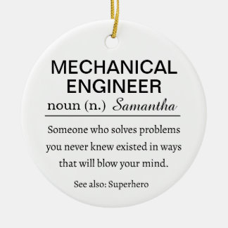 Ornamento De Cerâmica Personalized Mechanical Engineer Definition