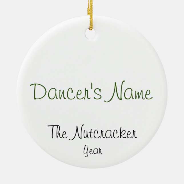 Ornamento De Cerâmica Personalized Nutcracker Clara Keepsake  Ceramic Or (Traseira)