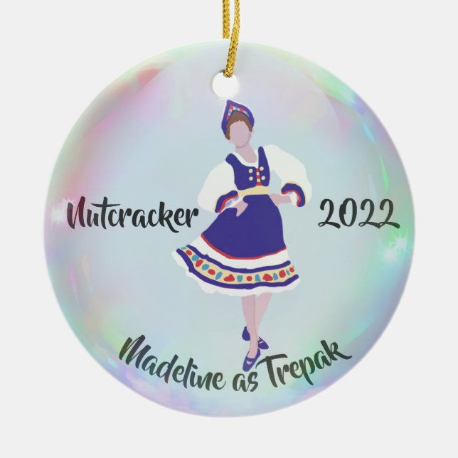 Ornamento De Cerâmica Personalized Nutcracker Ornament - Trepak/Russian (Frente)