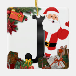 Ornamento De Cerâmica Personalized Ornament with Letter