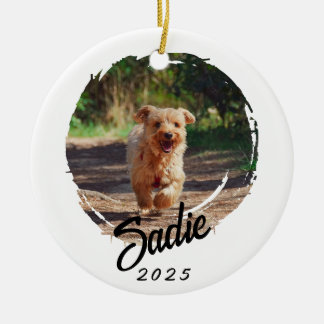Ornamento De Cerâmica Personalized Pet Lover Gift - Custom Photo & Name