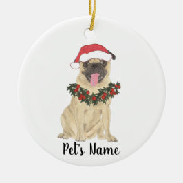 Ornamento De Cerâmica Personalized Pug