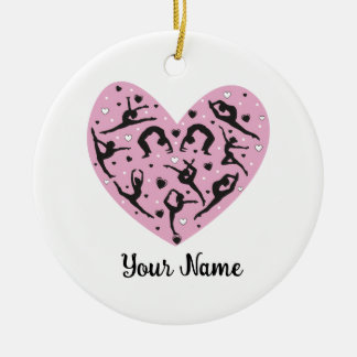 Ornamento De Cerâmica Personalized Rhythmic Gymnastic Christmas Ornament