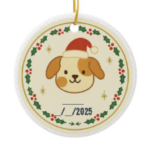 Personalized Santa Paws Pet Ornament | Custom Name