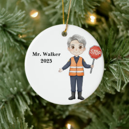 Ornamento De Cerâmica Personalized School Crossing Guard