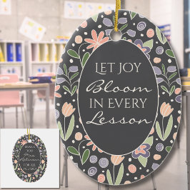 Ornamento De Cerâmica Personalized Teacher Appreciation Ornament