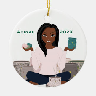 Ornamento De Cerâmica Personalized Wax Warmer Woman Ceramic Ornament