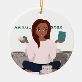 Ornamento De Cerâmica Personalized Wax Warmer Woman Ceramic Ornament