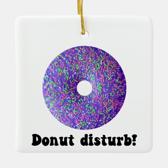 Ornamento De Cerâmica Perturbação da rosquinha (Frente)