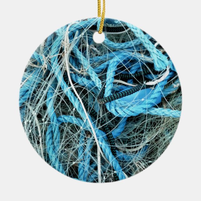 ORNAMENTO DE CERÂMICA PESCA (Frente)