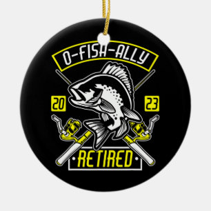 Ornamento De Cerâmica Pesca 2023 Reformada Por Pescador O Fish Ally