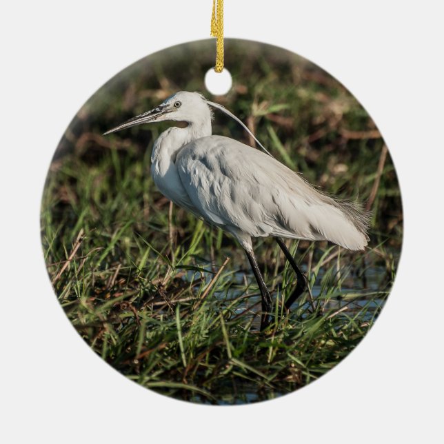 Ornamento De Cerâmica Pesca à rede em Shallows (Traseira)