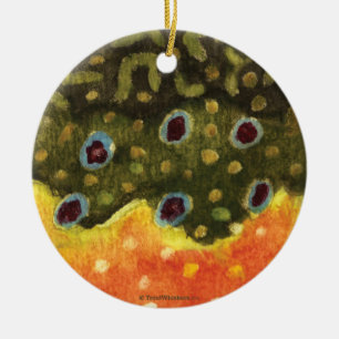 Ornamento De Cerâmica Pesca com moscas