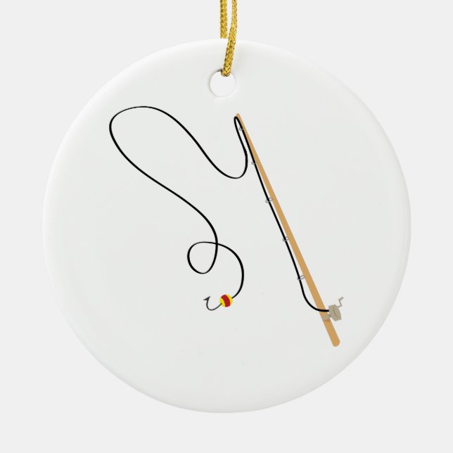 Ornamento De Cerâmica Pesca pólo (Frente)