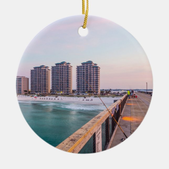 Ornamento De Cerâmica Pescado na Flórida de Navarre (Frente)