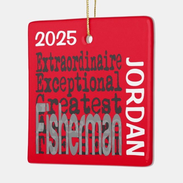 Ornamento De Cerâmica Pescador Extraordinário CLIENTE (Esquerda)