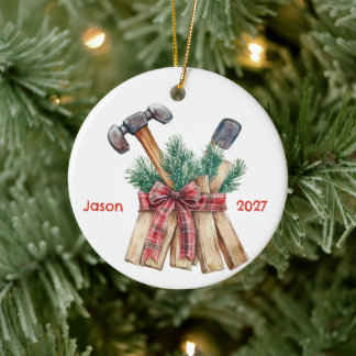 Ornamento De Cerâmica Pessoal do Papai Noel Favorito Manitas