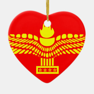 Ornamento De Cerâmica Pessoas aramaicas de Syriac, bandeira de Syria