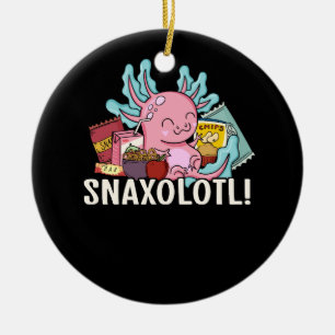 Ornamento De Cerâmica Pet Axolotl Snaxolotl Cute Snacks Paleontólogo K