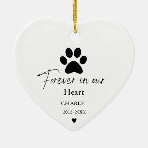 Ornamento De Cerâmica Pet Cat Dog Nome para Memória