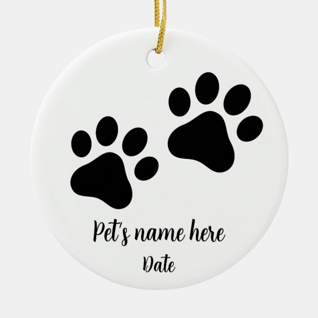 Ornamento De Cerâmica Pet Cat/Pac-Cachorro (Frente)