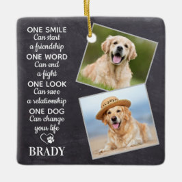 Ornamento De Cerâmica Pet Foto Personalizada de Pet Keepsasaoko Lover